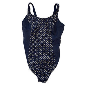 Amoena Women's Asian Garden Full Bodice One Piece Swimsuit Size 16C Pocketed